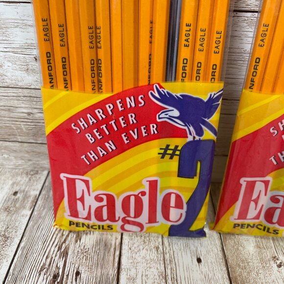 Lot of 2 VTG 2001 Sanford Brand Eagle #2 Pencils 12 Pack USA 09162 SEALED NEW - Picture 5 of 5